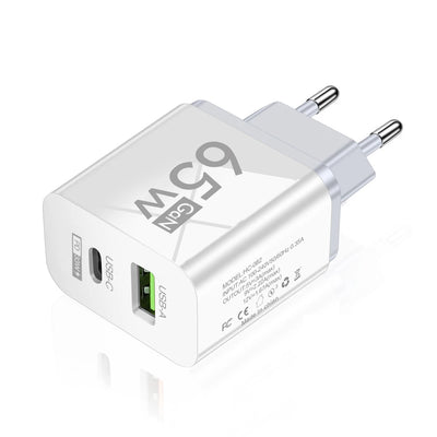 Total 65W GaN Charger USB Type C PD Fast Charging for iPhone 15 14 13 Xiaomi 14 Samsung Oneplus Quick Phone Charger Wall Adapter