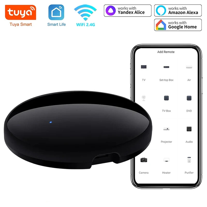 Tuya Smart WiFi IR Remote Universal for Smart Life Control for TV Air Conditioner Works with Alexa Google Smarthome Yandex Alice