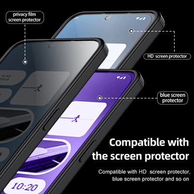 Matte Frosted & Transparent ice Crystal Shockproof Case for Nothing Phone 2a Plus 2a+ Phone2a Plus Rugged Protective Armor Cover