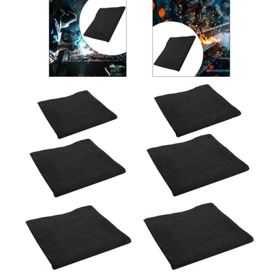 Fireproof Welding Blanket Heat Shield Black Flame Retardant Fabric Fire Resistant Pad