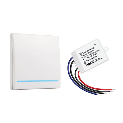 GERMA 433Mhz 86 Type Portable RF Wireless Switch Light Remote Control Switch AC 110V 220V Receiver Smart Switch Wall Panel