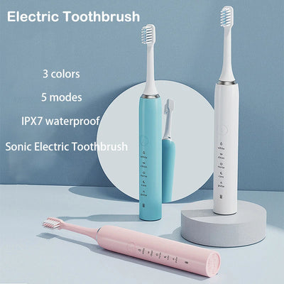 Sonic Electric Toothbrush Oral Care Whitening Clean Tooth Brush Rechargeable Automatic Powerful Timer Smart Toothbrush For Adult