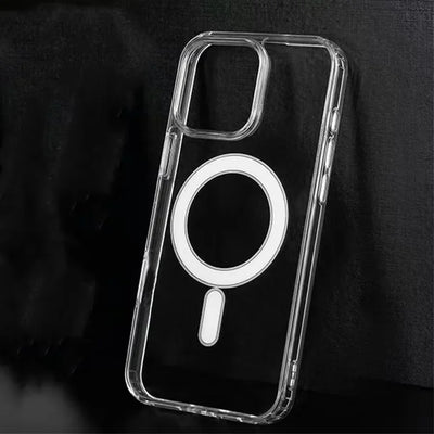 Crystal Clear Magnetic Case for iPhone 16 15 14 Plus 13 11 12 Pro Max Case Compatible With Magsafe Wireless Charging Case Cover