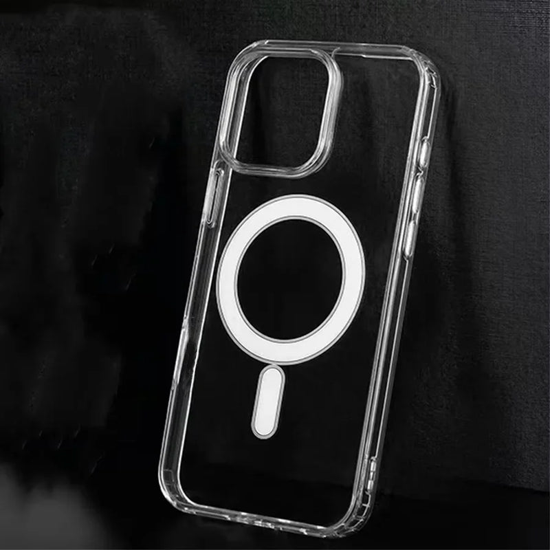Crystal Clear Magnetic Case for iPhone 16 15 14 Plus 13 11 12 Pro Max Case Compatible With Magsafe Wireless Charging Case Cover
