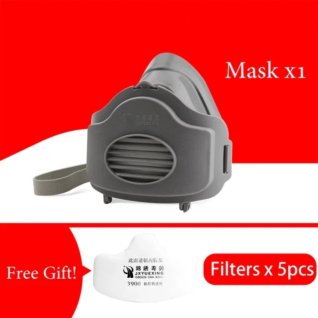 Reusable Dust Proof Respirator Dust Mask Cotton Filters Rubber Work Filter Safety Mask Builder Carpenter Daily Haze Protection
