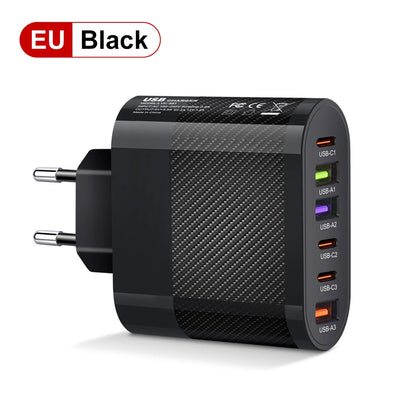 USB C Charger Fast Charging Total 65W Type C PD QC3.0 Phone Adapter For iPhone Xiaomi Huawei Samsung ipad Realme oneplus Tablet