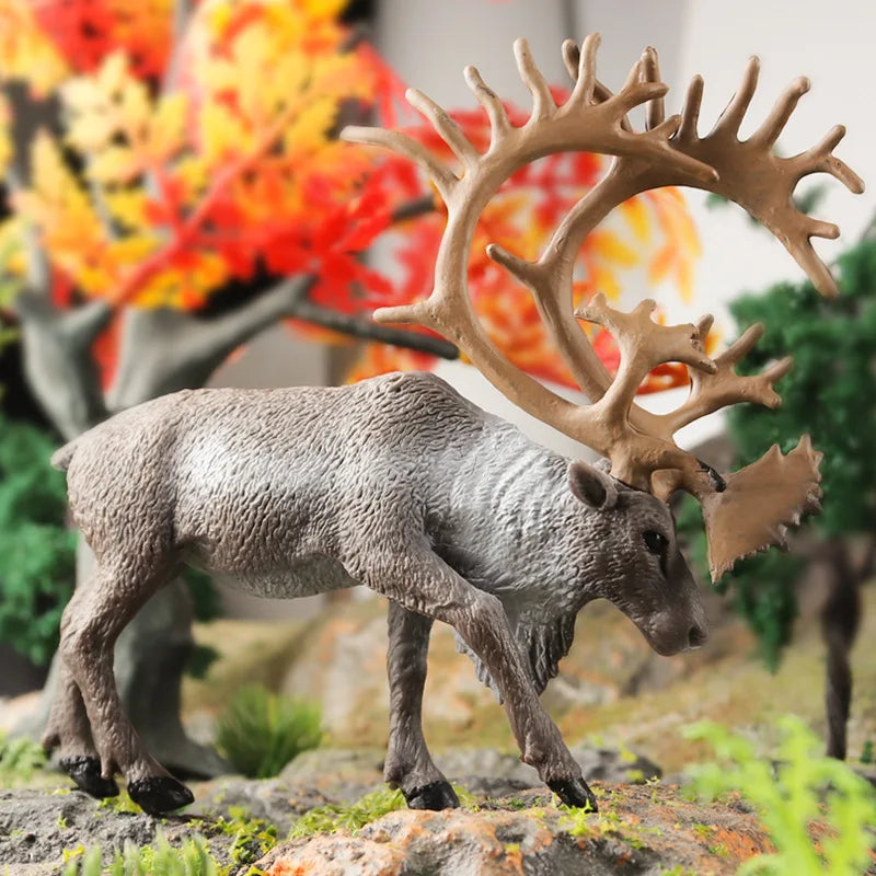 Simulation Marine Animal World Model Polar Bear Reindeer Beluga Whale Walrus Curilensis Children Cognitive Plastic Toys figurine