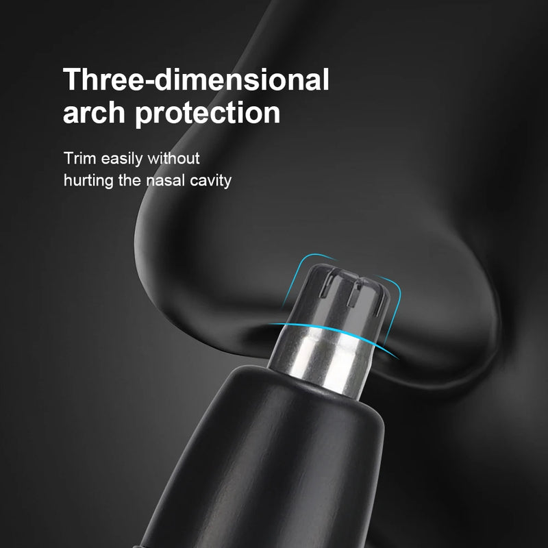 Portable Electric Nose Hair Trimmer LED Display Home Men Women Nose Hair Remover Safety Face Hair Cleaning Care Kit USB Charging
