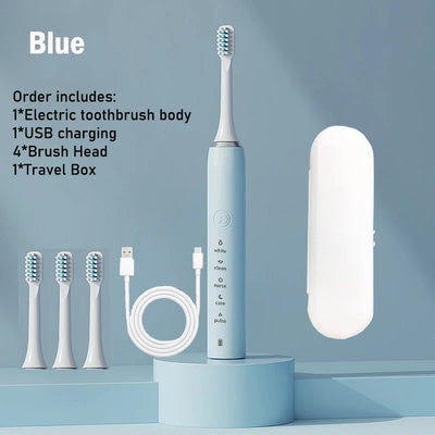 Sonic Electric Toothbrush Oral Care Whitening Clean Tooth Brush Rechargeable Automatic Powerful Timer Smart Toothbrush For Adult