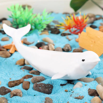 Simulation Marine Animal World Model Polar Bear Reindeer Beluga Whale Walrus Curilensis Children Cognitive Plastic Toys figurine