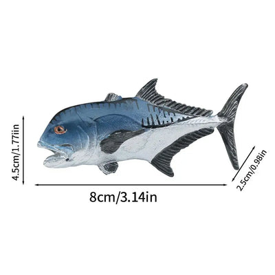 Simulation Marine SeaLife Tuna Salmon Fish Figurines Action Figures Ocean Animals Fish Model Educational Toys For Children Gift
