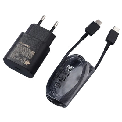 Original Samsung 25w Charger Type C Super Fast Charge Adapter For Galaxy A12 A13 A14 A23 F12 F14 A90 S10 5G Note 10+ Cable