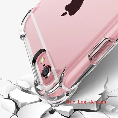 Original Case for iPhone SE 2020 SE 2022 7 8 Crystal Soft Transparent Shockproof Phone Cover for Apple iPhone SE 2016 Back Funda
