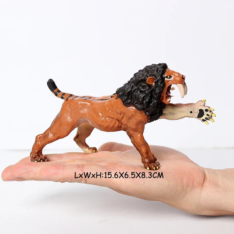 Realistic Jungle Animals Lions,Cheetah,panther,Toothed Tiger Model Figure Playset Educational Collections Toy Figurine for Kids