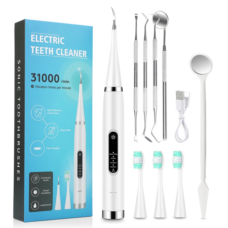 Electric Dental Scaler Calculus Remover Teeth Plaque Cleaner Teeth Whitening Dental Stone Removal 1pc Toothbrush head Oral Care