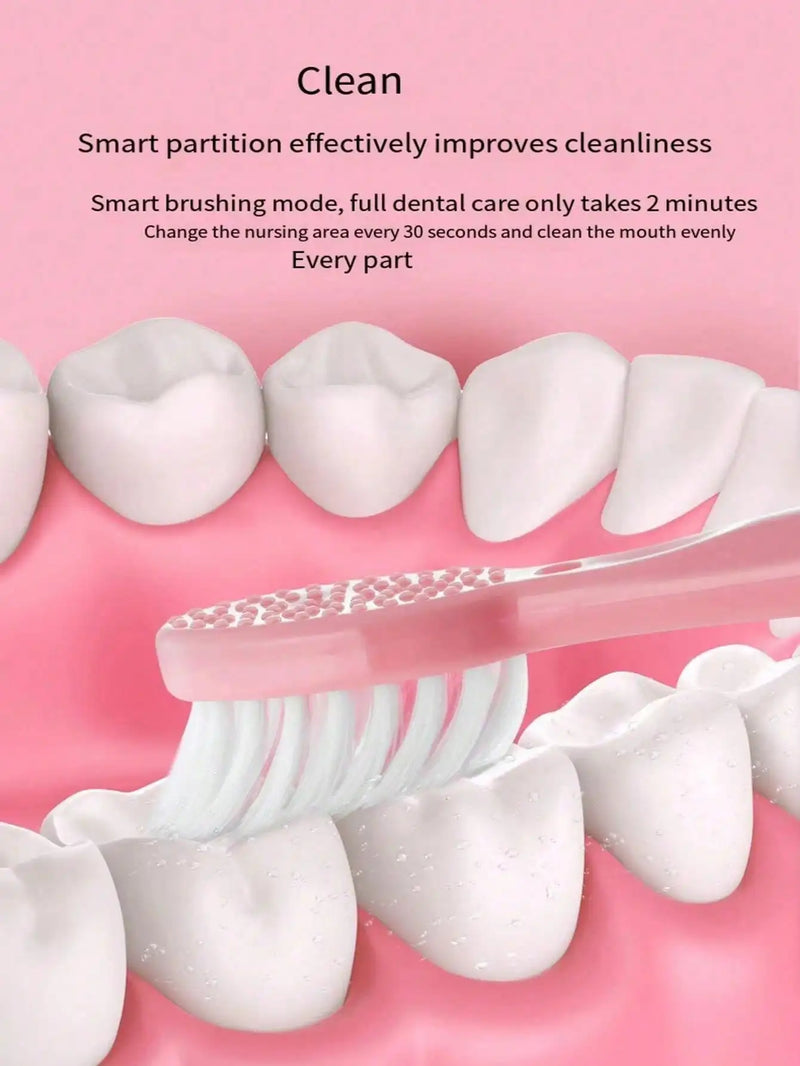 Electric Toothbrush for Adults Soft DuPont Bristle Portable Battery Endurance IPX6 Waterproof Intelligent Effective Oral Care