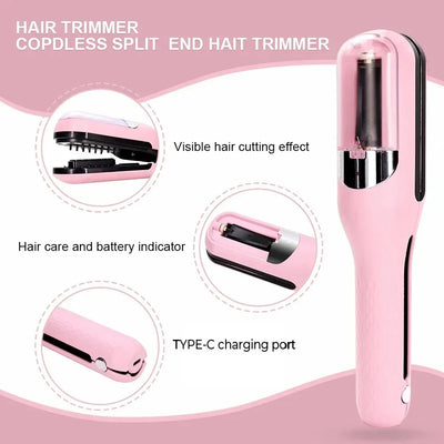 Rechargeable Cordless Split Hair Trimmer, Hair Split Ends Trimmer, Remover Damaged Hair, Repair Hair Care TreatmentColor