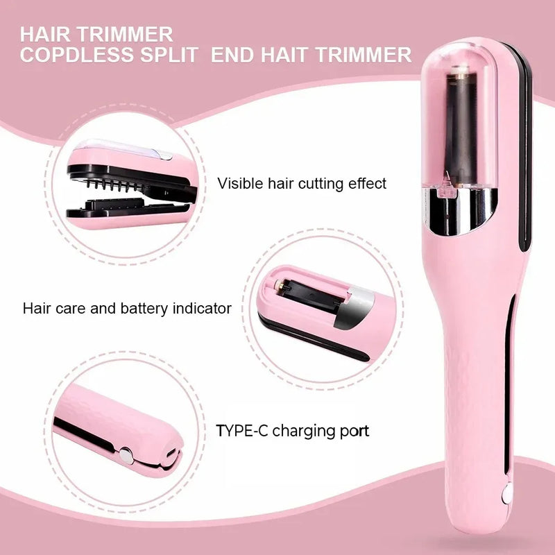 Rechargeable Cordless Split Hair Trimmer, Hair Split Ends Trimmer, Remover Damaged Hair, Repair Hair Care TreatmentColor