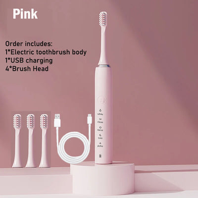 Sonic Electric Toothbrush Oral Care Whitening Clean Tooth Brush Rechargeable Automatic Powerful Timer Smart Toothbrush For Adult