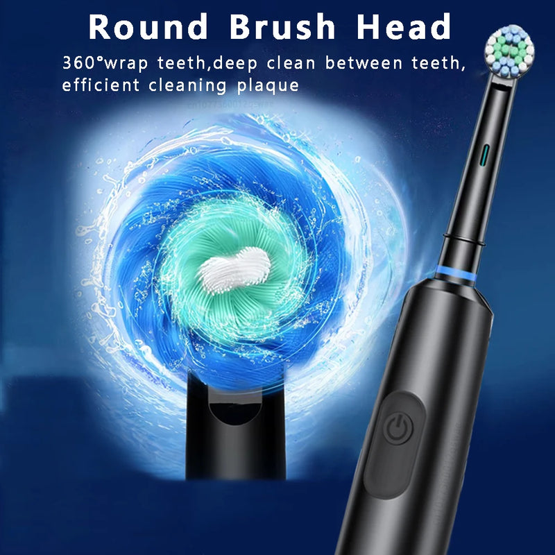 Rotation Electric Toothbrush with 8 Brush Heads Fast Charging Toothbrushes 5 Modes Rechargeable Toothbrush for Adult Oral Care