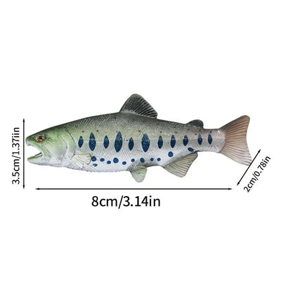 Simulation Marine SeaLife Tuna Salmon Fish Figurines Action Figures Ocean Animals Fish Model Educational Toys For Children Gift