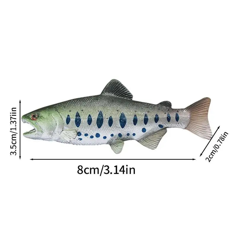 Simulation Marine SeaLife Tuna Salmon Fish Figurines Action Figures Ocean Animals Fish Model Educational Toys For Children Gift