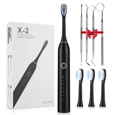 Electric Toothbrush Sonic Vibration Teeth Brush Waterproof Dental Tooth Cleaner Whitening Tools Stains Tartar Remover Oral Care