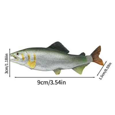 Simulation Marine SeaLife Tuna Salmon Fish Figurines Action Figures Ocean Animals Fish Model Educational Toys For Children Gift