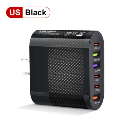 USB C Charger Fast Charging Total 65W Type C PD QC3.0 Phone Adapter For iPhone Xiaomi Huawei Samsung ipad Realme oneplus Tablet