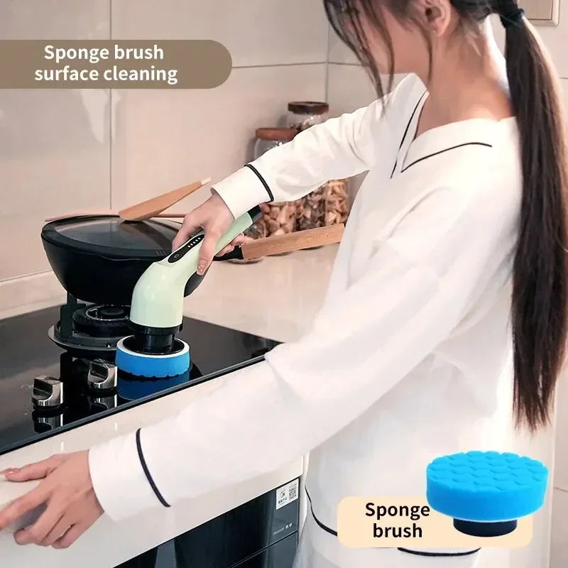Wireless Electric Cleaning Brush Bathroom Window Kitchen Automotive Multifunctional Household Rotating Cleaning Machine