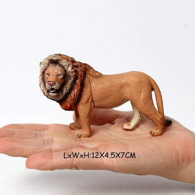 Realistic Jungle Animals Lions,Cheetah,panther,Toothed Tiger Model Figure Playset Educational Collections Toy Figurine for Kids