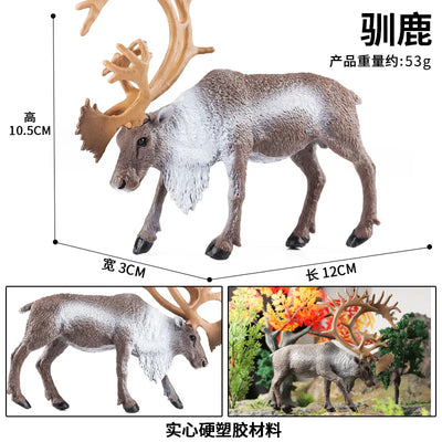 Simulation Marine Animal World Model Polar Bear Reindeer Beluga Whale Walrus Curilensis Children Cognitive Plastic Toys figurine