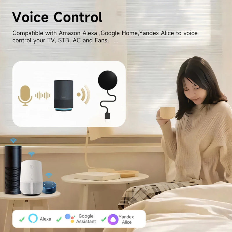 Tuya WiFi IR Remote Control Smart Universal for TV Air Conditioner Alexa Remote Control Work with Alexa Google Home