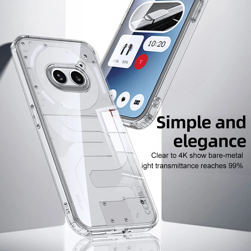 Matte Frosted & Transparent ice Crystal Shockproof Case for Nothing Phone 2a Plus 2a+ Phone2a Plus Rugged Protective Armor Cover
