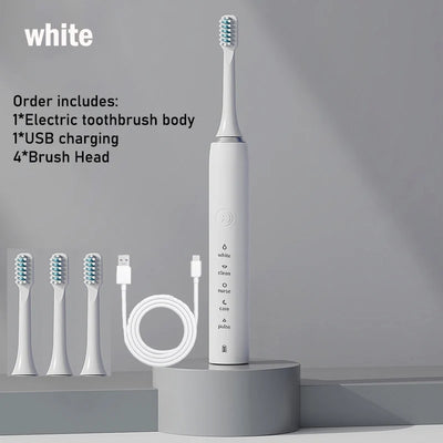 Sonic Electric Toothbrush Oral Care Whitening Clean Tooth Brush Rechargeable Automatic Powerful Timer Smart Toothbrush For Adult