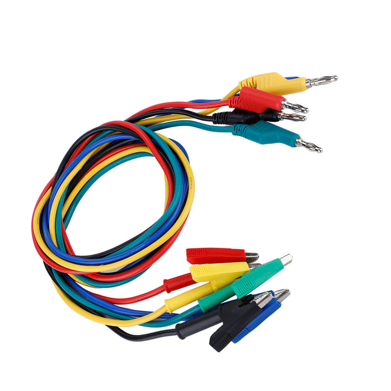 5pcs P1037 High Voltage 1M 4mm Banana Plug to Crocodile Clip Cable Test Leads For Multimeter