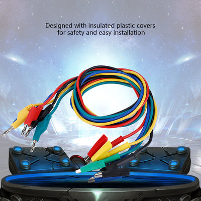5pcs P1037 High Voltage 1M 4mm Banana Plug to Crocodile Clip Cable Test Leads For Multimeter